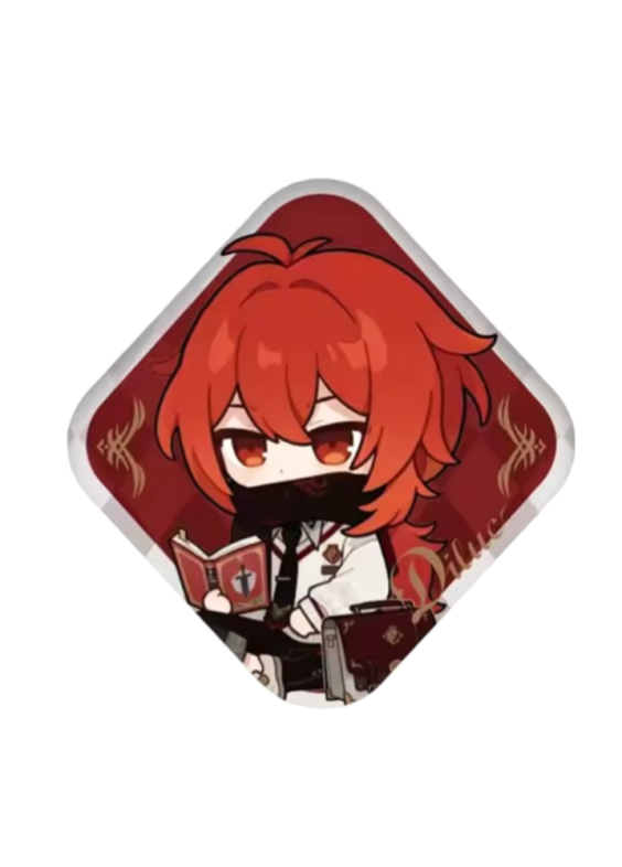 Anime Genshin Impact Diluc Print Badge