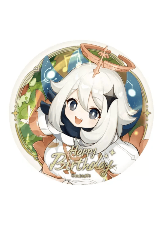 Genshin Impact Paimon Anime Birthday Series Badge