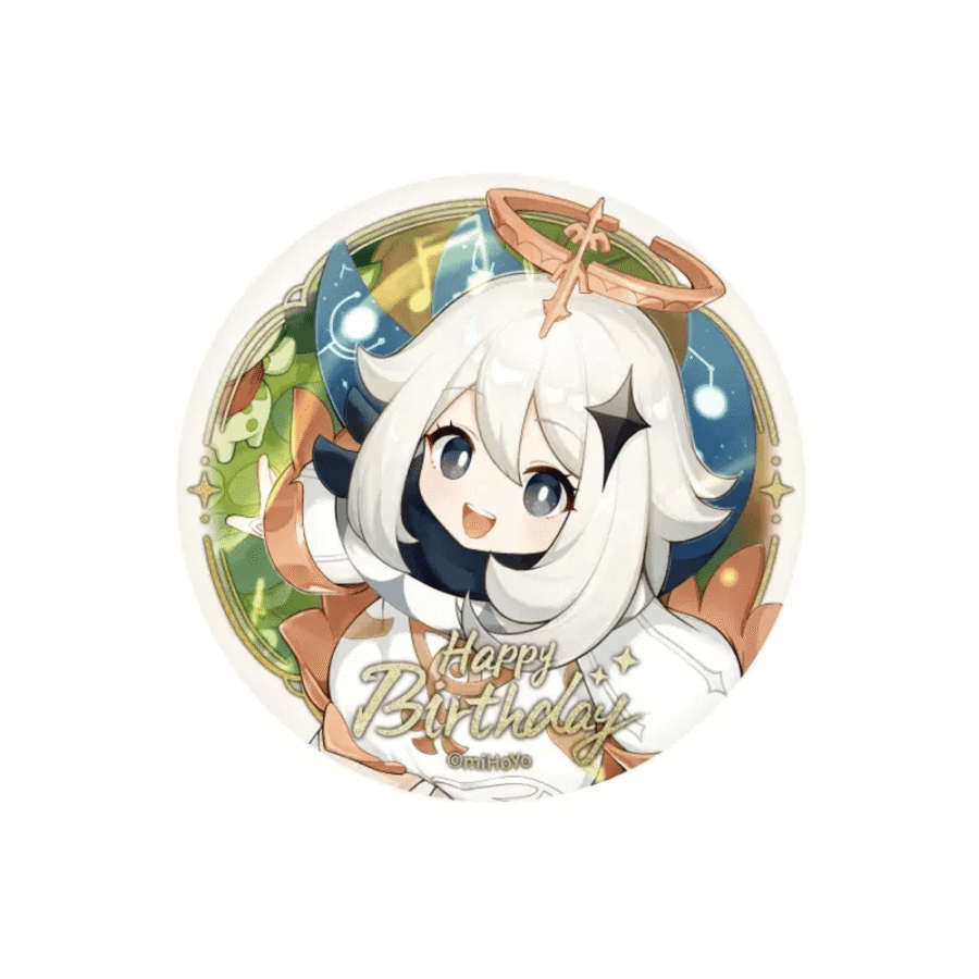 Genshin Impact Paimon Anime Birthday Series Badge Genshin Impact Paimon Anime Birthday Series Badge