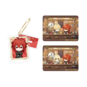 Anime Genshin Impact Diluc Acrylic Stand And Collection Card Set
