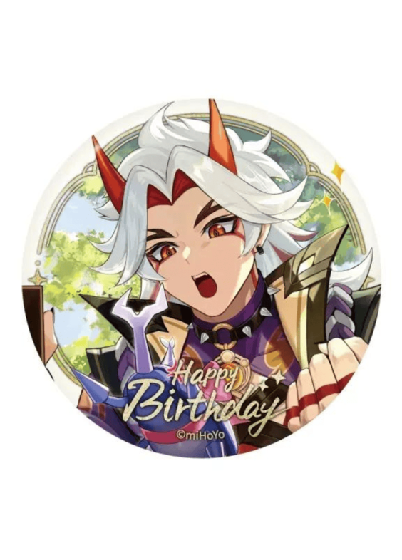 Anime Genshin Impact Arataki Itto Birthday Series Badge