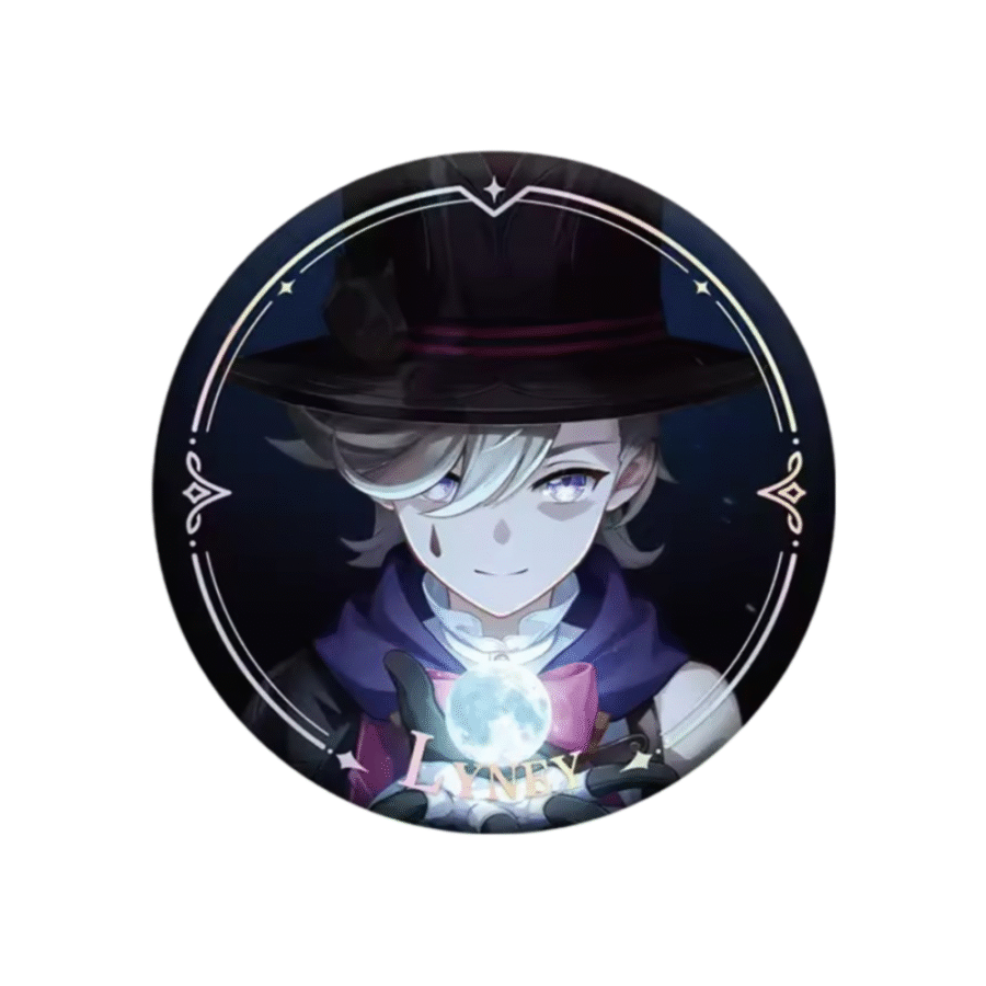 Anime Genshin Impact Lyney Original Authentic Badge Anime Genshin Impact Lyney Original Authentic Badge