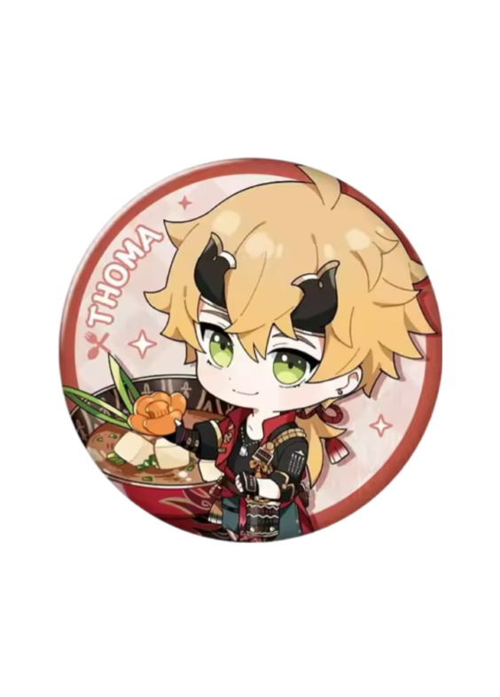 Anime Genshin Impact Thoma Badge Pin
