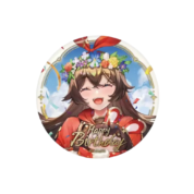Genshin Impact Amber Anime Happy Birthday Print Badge