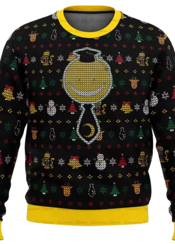 Assassination Classroom Anime Koro-Sensei Ugly Christmas Sweater