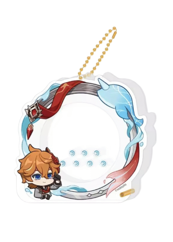 Anime Genshin Impact Tartaglia Acrylic Storage Keychain