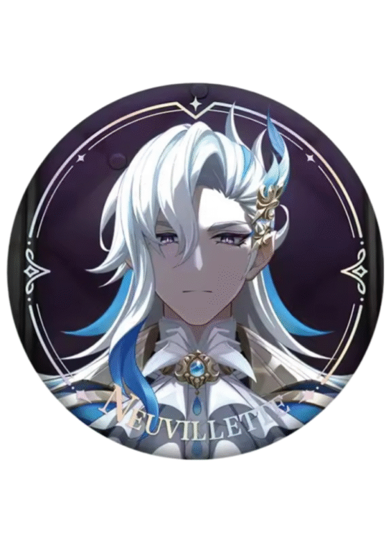 Anime Genshin Impact Neuvillette Original Authentic Badge