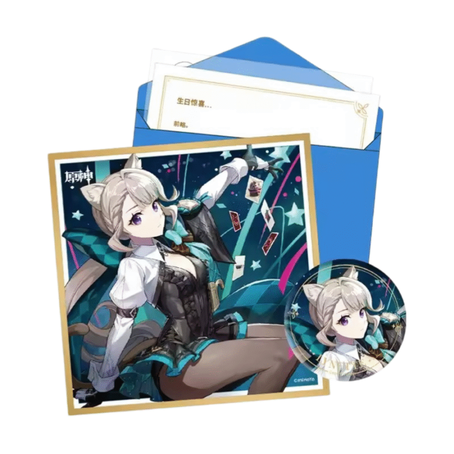 Anime Genshin Impact Lynette Birthday Gift Box Set Anime Genshin Impact Lynette Birthday Gift Box Set