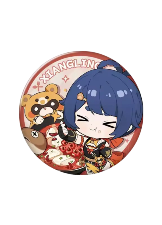 Anime Genshin Impact Xiangling Badge Pin