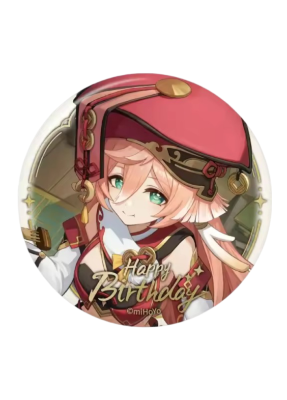 Anime Genshin Impact Yanfei Happy Birthday Badge