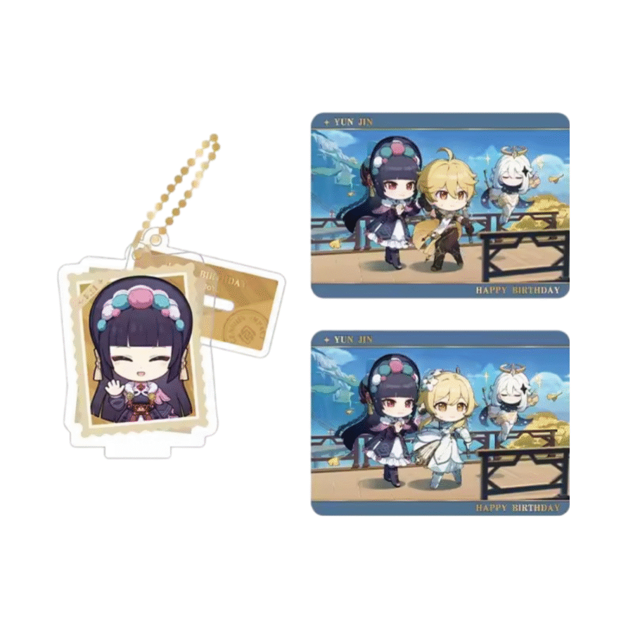 Anime Genshin Impact Yun Jin Acrylic Stand And Collection Card Set Anime Genshin Impact Yun Jin Acrylic Stand And Collection Card Set