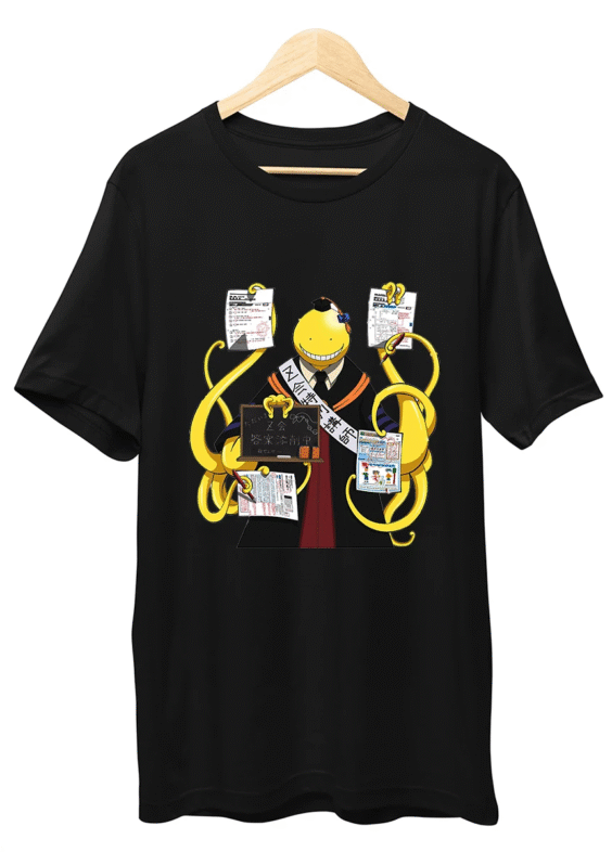 Anime Assassination Classroom Koro-Sensei Black And White T-Shirt