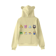 Anime Animal Crossing Characters Printed Cat Ears Casual Hoodie