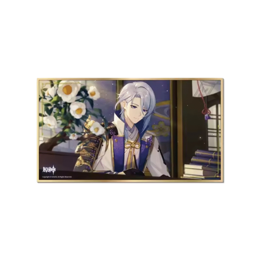 Anime Genshin Impact Kamisato Ayato Colored Paper Anime Genshin Impact Kamisato Ayato Colored Paper