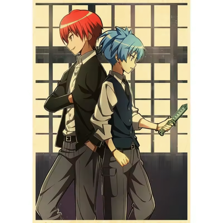 Anime Assassination Classroom Karma Akabane And Nagisa Shiota Poster Wall Art Anime Assassination Classroom Karma Akabane And Nagisa Shiota Poster Wall Art