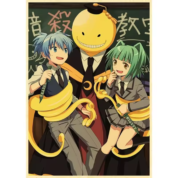Anime Assassination Classroom Koro-Sensei And Nagisa Shiota With Kaede Kayano Poster Wall Art