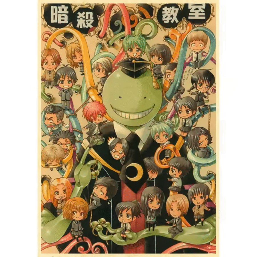 Anime Assassination Classroom Character Canvas Poster Wall Art Anime Assassination Classroom Character Canvas Poster Wall Art
