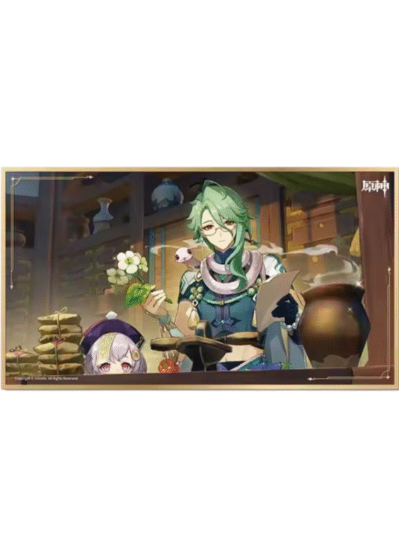 Anime Genshin Impact Baizhu Colored Paper