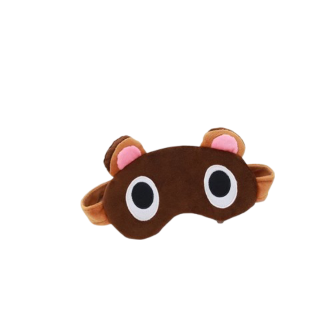 Anime Animal Crossing Tom Nook Sleeping Black Eye Mask