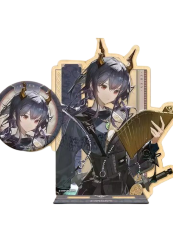 Anime Arknights Ch'en Acrylic Stand Badge Set