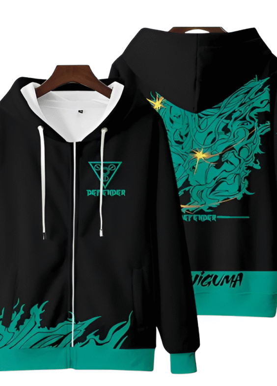 Anime Arknights Defender Hoshiguma 3D Printed Zipper Hoodie