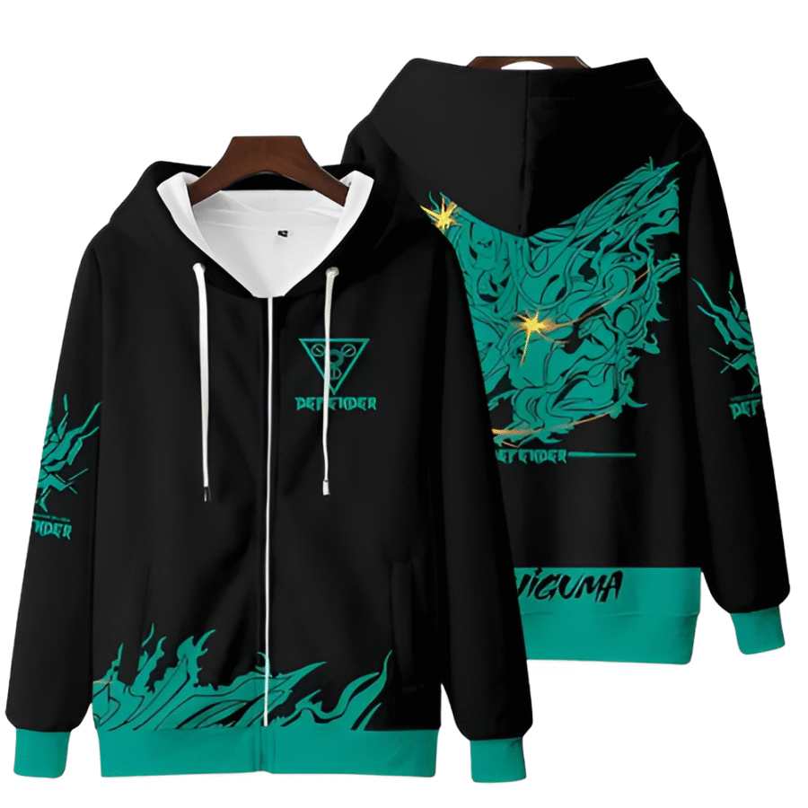 Anime Arknights Defender Hoshiguma 3D Printed Zipper Hoodie