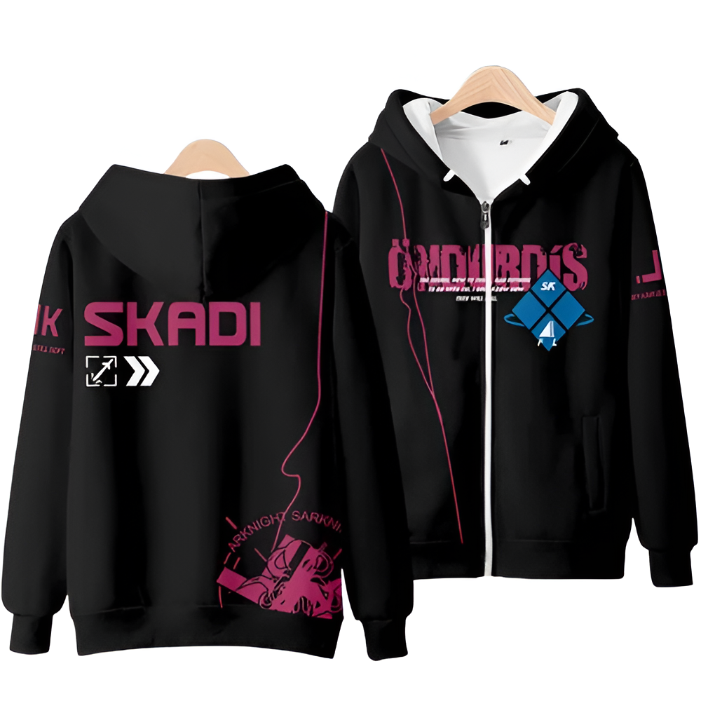 Arknights Anime Skadi 3D Printed Hoodie Arknights Anime Skadi 3D Printed Hoodie