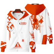 Arknights Anime Nian Printed Zipper Hoodie