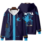 Arknights Anime Rhodes Island 3D Zipper Hoodie