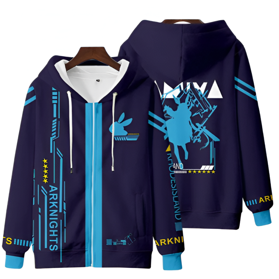 Arknights Anime Rhodes Island 3D Zipper Hoodie