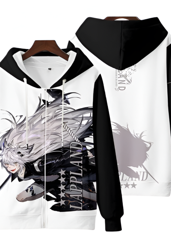 Arknights Anime Lappland Zipper Hoodie