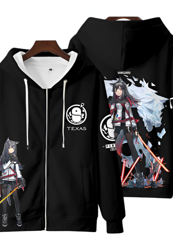 Anime Arknights Texas Zipper Hoodie