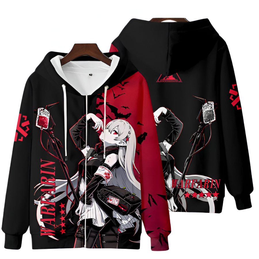 Anime Arknights Warfarin Zipper Hoodie