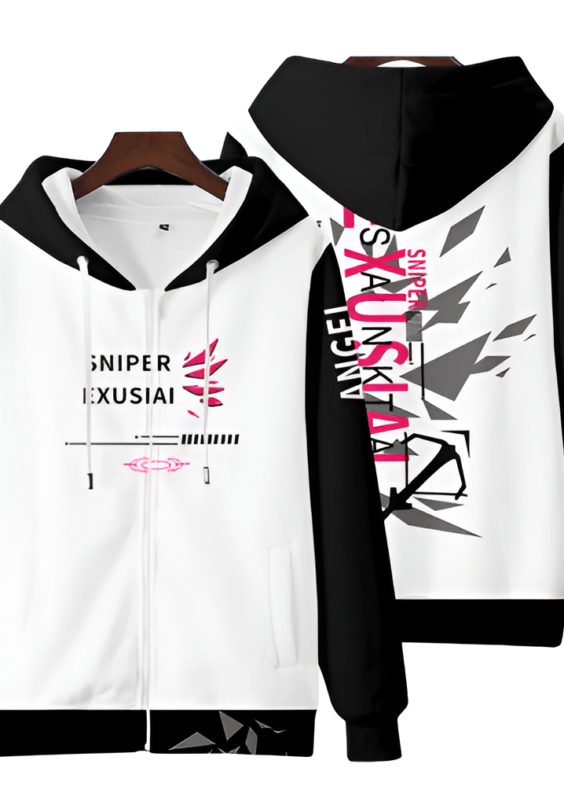 Anime Arknights Sniper Exusiai Zipper Hoodie