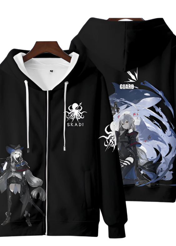 Anime Arknights Skadi Zipper Hoodie