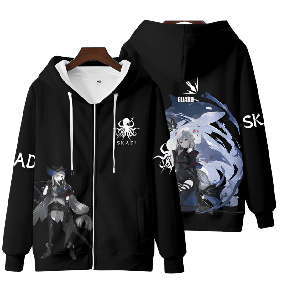 Anime Arknights Skadi Zipper Hoodie