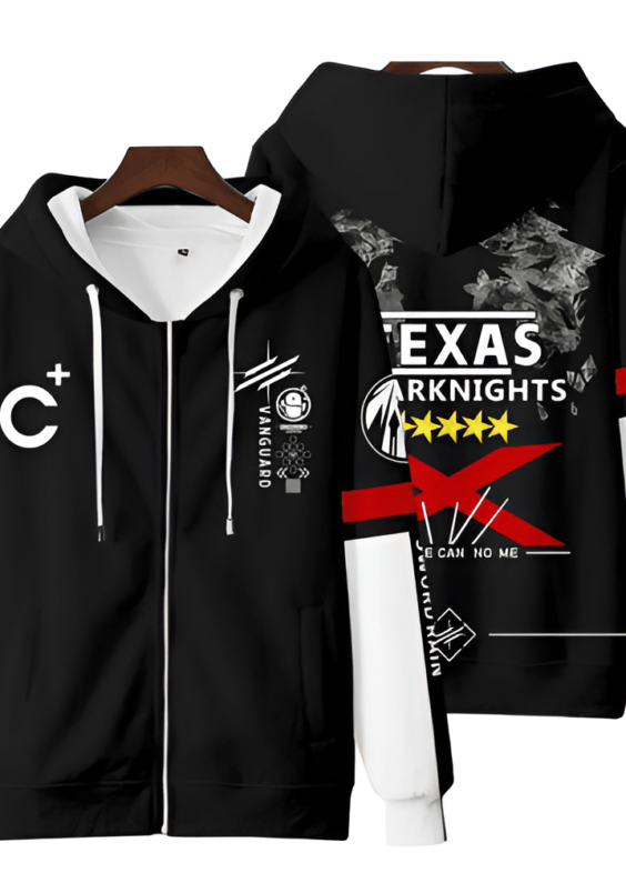 Arknights Anime Vanguard Texas Zipper Hoodie