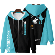 Anime Arknights Rhodes Island 3D Zipper Hoodie