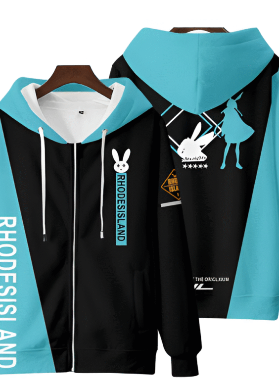 Anime Arknights Rhodes Island 3D Zipper Hoodie