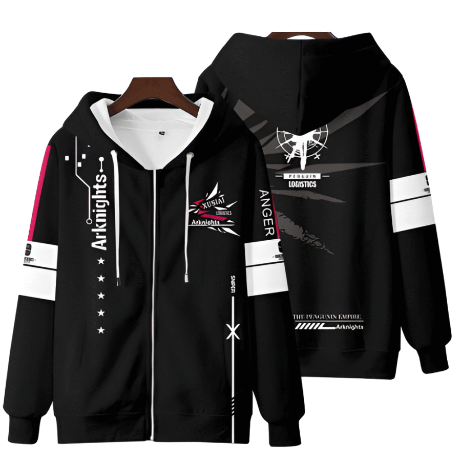 Anime Arknights Exusiai Zipper Hoodie
