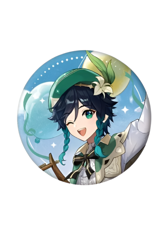 Anime Genshin Impact Anniversary Series Venti Tinplate Badge