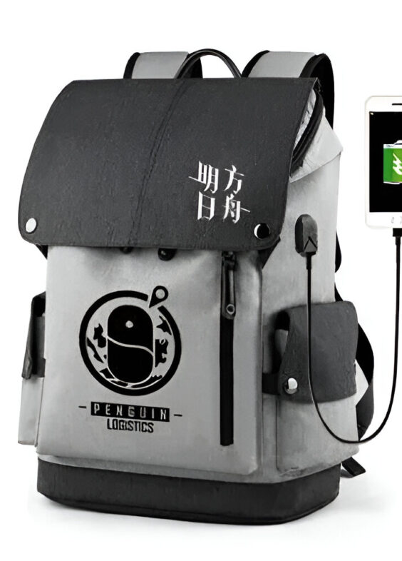 Anime Arknights Penguin Logistics USB Port Backpack
