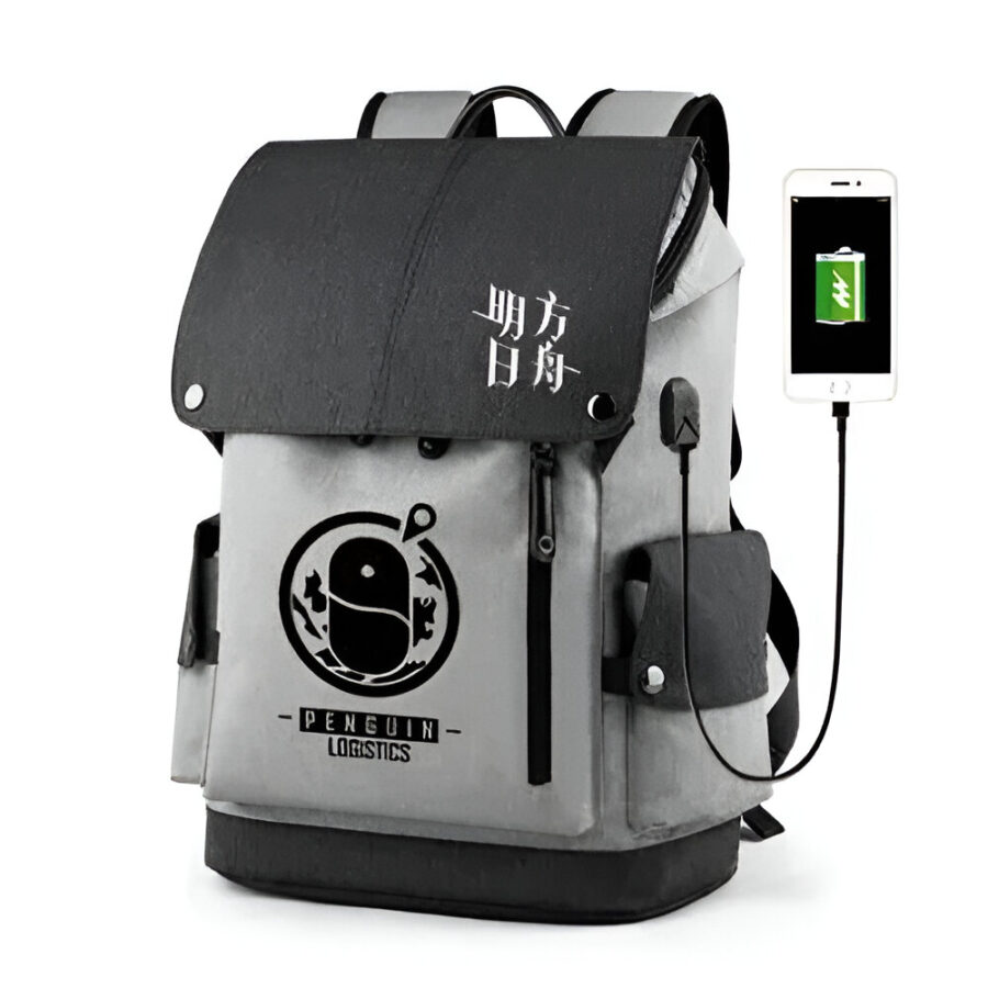 Anime Arknights Penguin Logistics USB Port Backpack