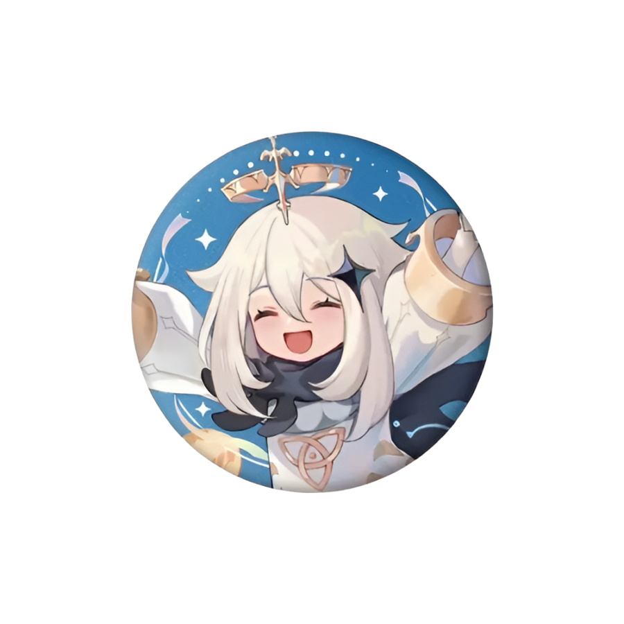 Anime Genshin Impact Paimon Tinplate Badge