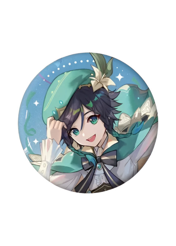 Genshin Impact Venti Anime Tinplate Badge