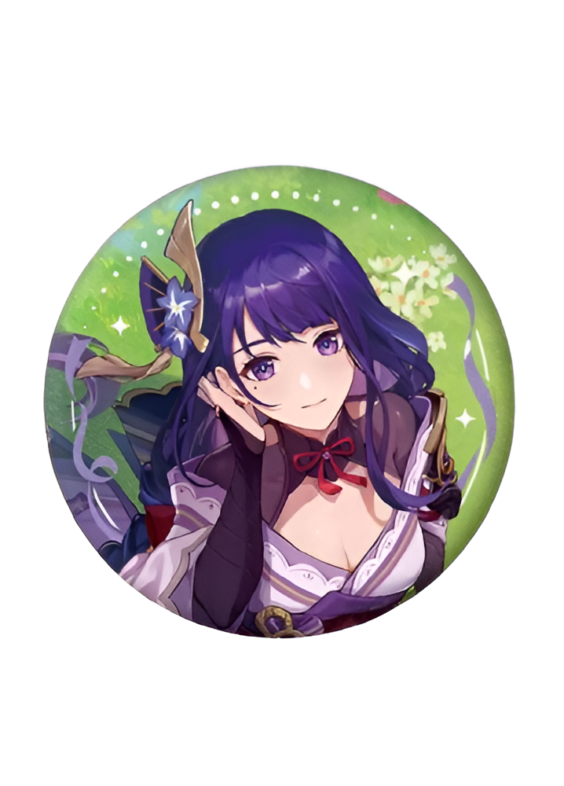 Anime Genshin Impact Shogun Tinplate Badge