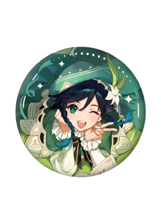 Anime Genshin Impact Venti Tinplate Badge
