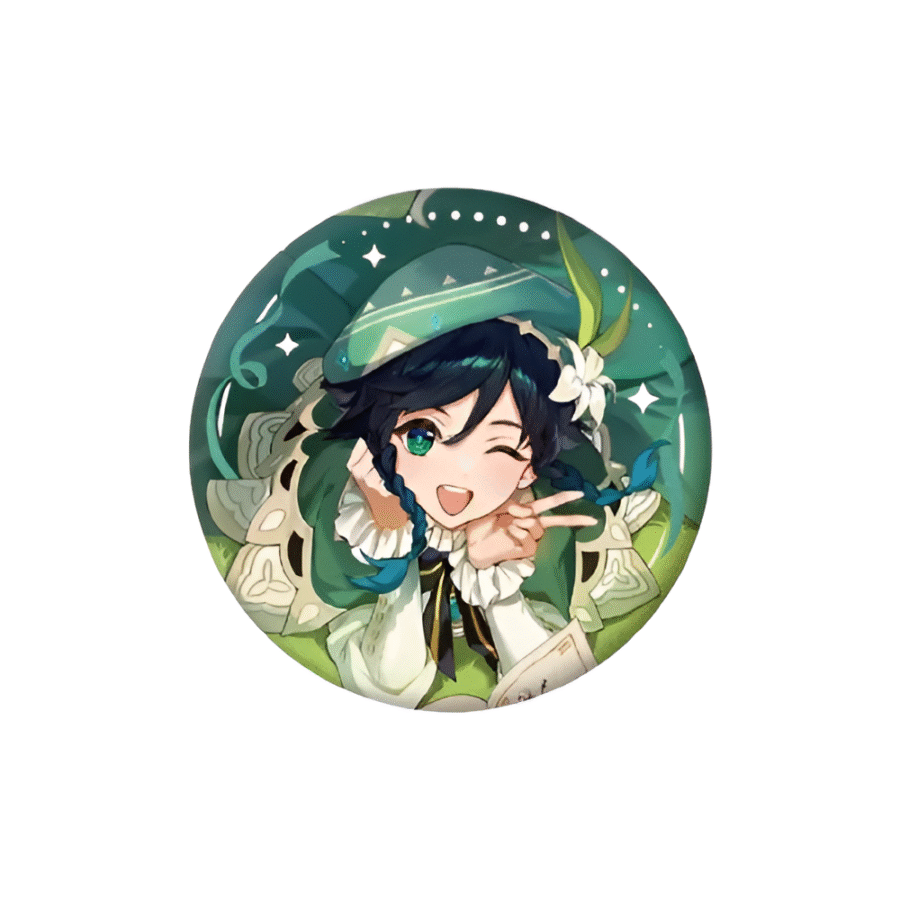 Anime Genshin Impact Venti Tinplate Badge