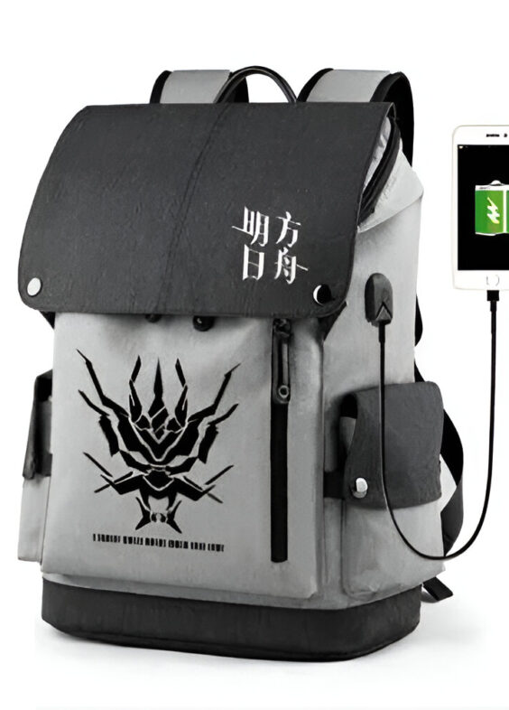Anime Arknights Great Lungmen USB Port Backpack