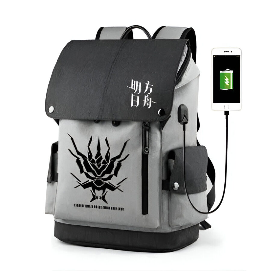 Anime Arknights Great Lungmen USB Port Backpack